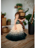 Elegant Beaded Lace Tulle Flower Girl Dress